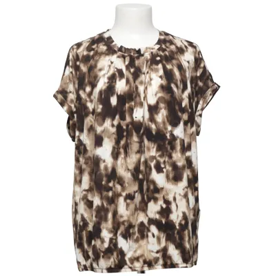 Top (Bruin, Wit) van Fransa Elastaan, Polyester