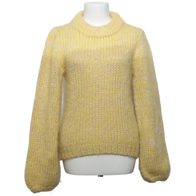 Sweater (Gul, Hvid) fra Ganni Mohair, Uld