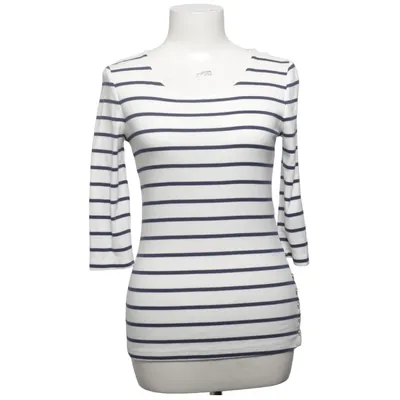 Langarmshirt (Weiß, Blau) von Arabella & Addison Baumwolle, Elasthan, Modal