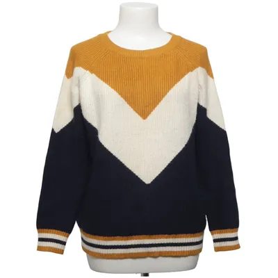 Sweater (Blue, White, Yellow) from Voyelles Acrylic, Viscose, Wool