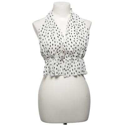 Halter neck top (White, Black) from Zara Elastane, Polyester