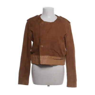 Läderjacka (Brun) från Velour Skinn, Mocka