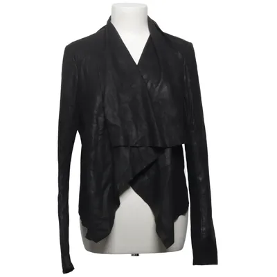 Leather jacket (Black) from Soccx Cotton, Leather, Polyester