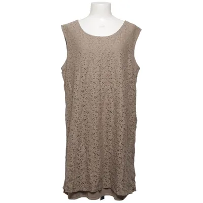 Jurk (Beige) van Geena Katoen, Polyamide