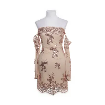 Cocktailklänning (Beige, Guldfärgad) från Dennis Maglic Bomull, Polyester
