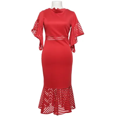 Jurk (Rood) van Te Amo Elastaan, Polyester