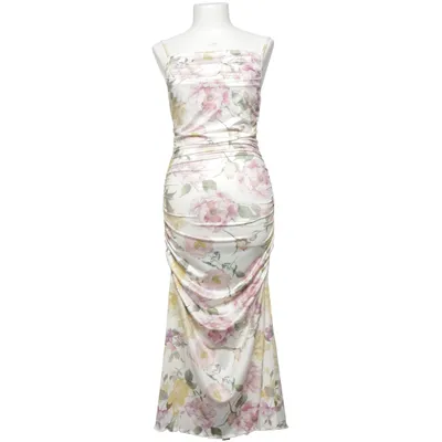 Robe longue (Blanc, Multicolore) de Shein Élasthane, Polyester