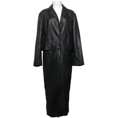 Læderfrakke (Sort) fra Zara Læder, Polyester