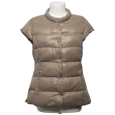 Down vest (Beige) from Ver de Terre Down, Feather, Polyamide