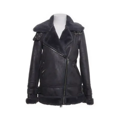 Shearling jas (Grijs) van Warehouse Polyester, Polyurethaan