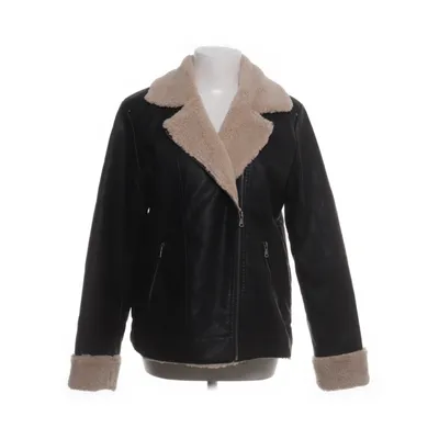Shearlingjakke (Sort) fra John Baner Polyester, Bomuld