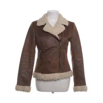 Shearling jas (Bruin, Beige) van H&M Polyester, Bont, Acryl