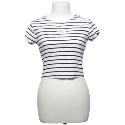 T-shirt (Blanc, Noir) de Calvin Klein Jeans Coton, Élasthane