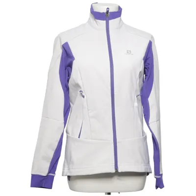 Veste de sport (Blanc, Bleu) de Salomon Élasthane, Nylon, Polyester