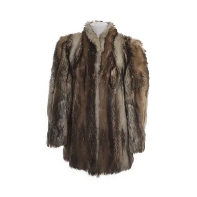 Fur jacket (White, Brown) from Couture Hélène Acrylic, Fur