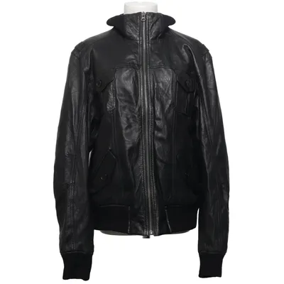 Leather jacket (Black) from Gipsy by Mauritius Acrylic, Cotton, Leather, Polyester