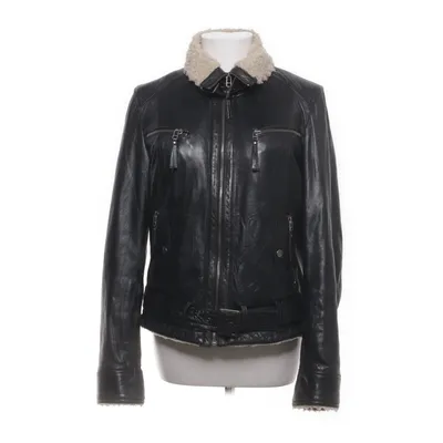 Veste en peau de mouton retournée (Noir, Beige) de Molltan Polyester