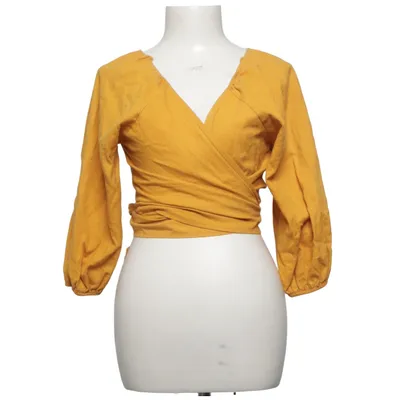 Crop top (Yellow) from Paper Closet Cotton, Linen, Viscose
