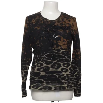 Bluse (Sort, Brun) fra Margittes Polyamid