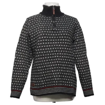 Norwegerpullover (Schwarz, Weiß) von Dobsom Polyamid, Wolle