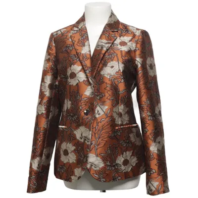 Blazer (Brown, White) from Ottod'Ame Acetate, Polyester, Viscose