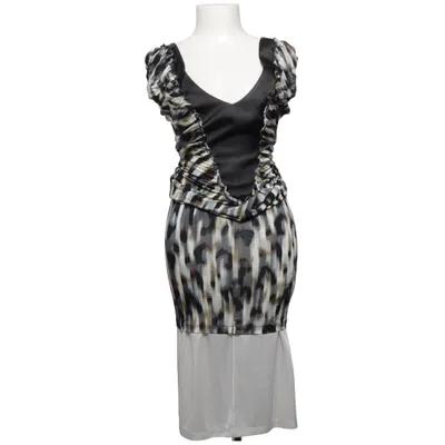 Klänning (Svart, Flerfärgad) från Mango Suit Elastan, Polyester, Viskos