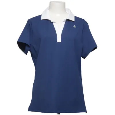Polotrøje (Blå, Hvid) fra Workout Empire Elastan, Polyester