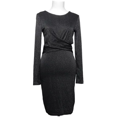 Klänning (Svart, Silverfärgad) från Chiara Forthi Elastan, Metallfiber, Polyamid