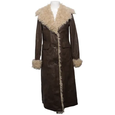 Shearlingjacka (Brun, Beige) från Reclaimed Vintage Polyester, Polyuretan