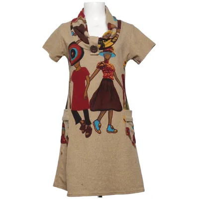 Kjole (Beige, Flerfarvet) fra I&D Colors Elastan, Polyester