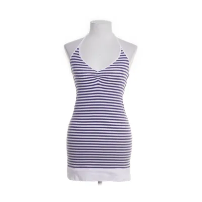 Haltertop (Blauw, Wit) van Divided by H&M Katoen, Elastaan