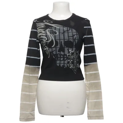 T-shirt à manches longues (Spectrum Skull) de Ed Hardy Coton, Élasthane