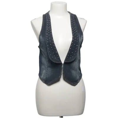 Spijker gilet (Blauw) van Okay Katoen, Elastaan, Polyester