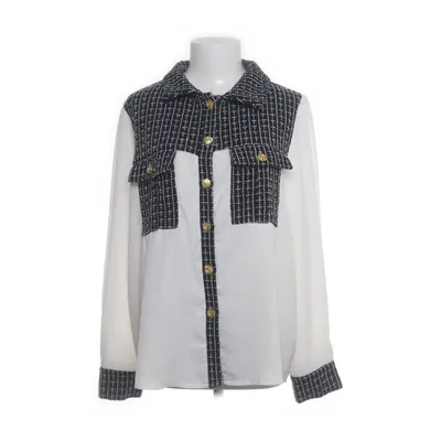 Skjorta (Vit, Svart) från Shein Curve Polyester