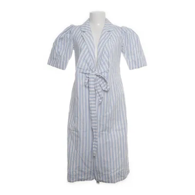 Wrap dress (White, Blue) from Ganni Cotton