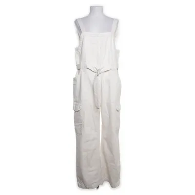 Dungarees (White) from Mango Denim Recycled cotton
