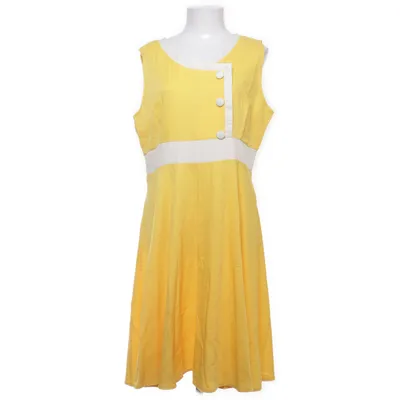 Klänning (Gul, Vit)