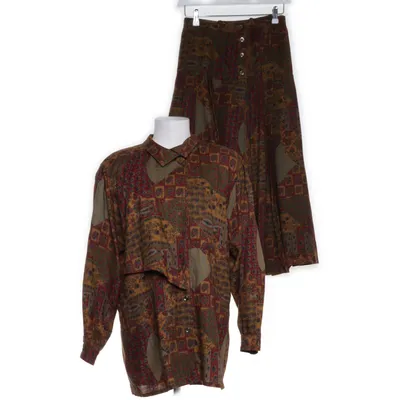 Set (Brown, Multicolored) from Escada Silk, Wool