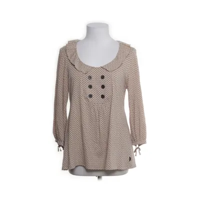 Blouse (Beige, Black) from House of Lola Cotton, Elastane