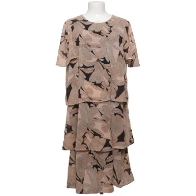 Kjole (Beige, Sort, Flerfarvet) fra Signature Polyester, Viscose