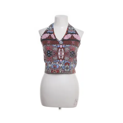 Halternecktopp (Brun, Flerfärgad) från River Island Bomull, Elastan