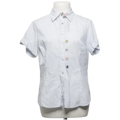 Chemise à manches courtes (Bleu, Blanc) de Hugo Boss Coton, Élasthane, Polyamide