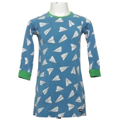 Dress (Blue, Green, White) from Villervalla Elastane, Organic cotton