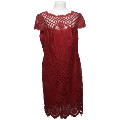 Robe de cocktail (Rouge) de Tadashi Shoji Coton, Polyamide, Polyester