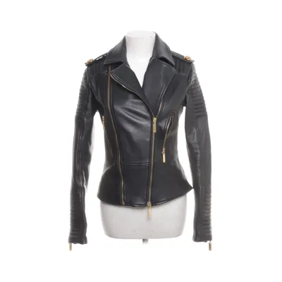 Bikerjacka (Svart) från Elisabetta Franchi Polyester, Skinn