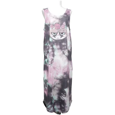 Långklänning (Svart, Rosa, Grön, Flerfärgad) från Grumpy Cat Elastan, Polyester