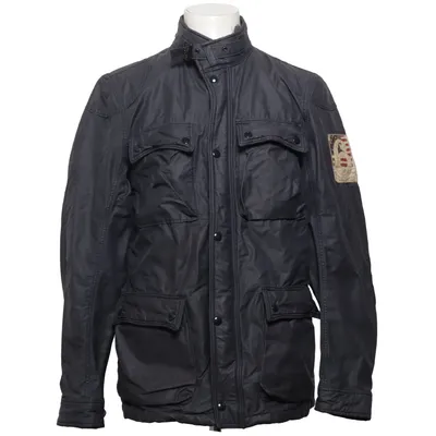 Jacket (Gray) from Polo Jeans Company Ralph Lauren Cotton, Leather, Polyamide