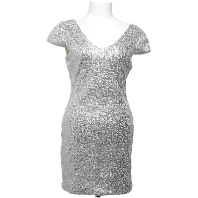 Cocktailklänning (Silverfärgad, Vit) från DM Retro