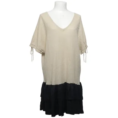 Robe (Beige, Noir) de Manoush Acrylique, Laine d'alpaga, Polyamide, Soie