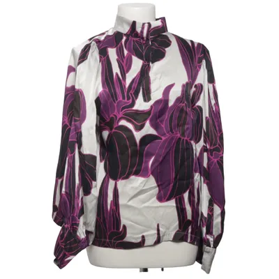 Blouse (Purple, White, Black) from Dries van Noten Silk
